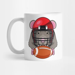 Rat at Football Sports Mug